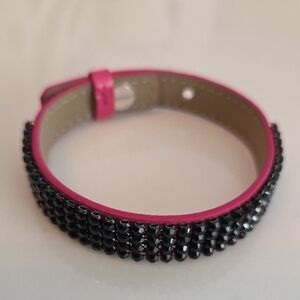 Swarovski Black and Pink Crystal Bracelet